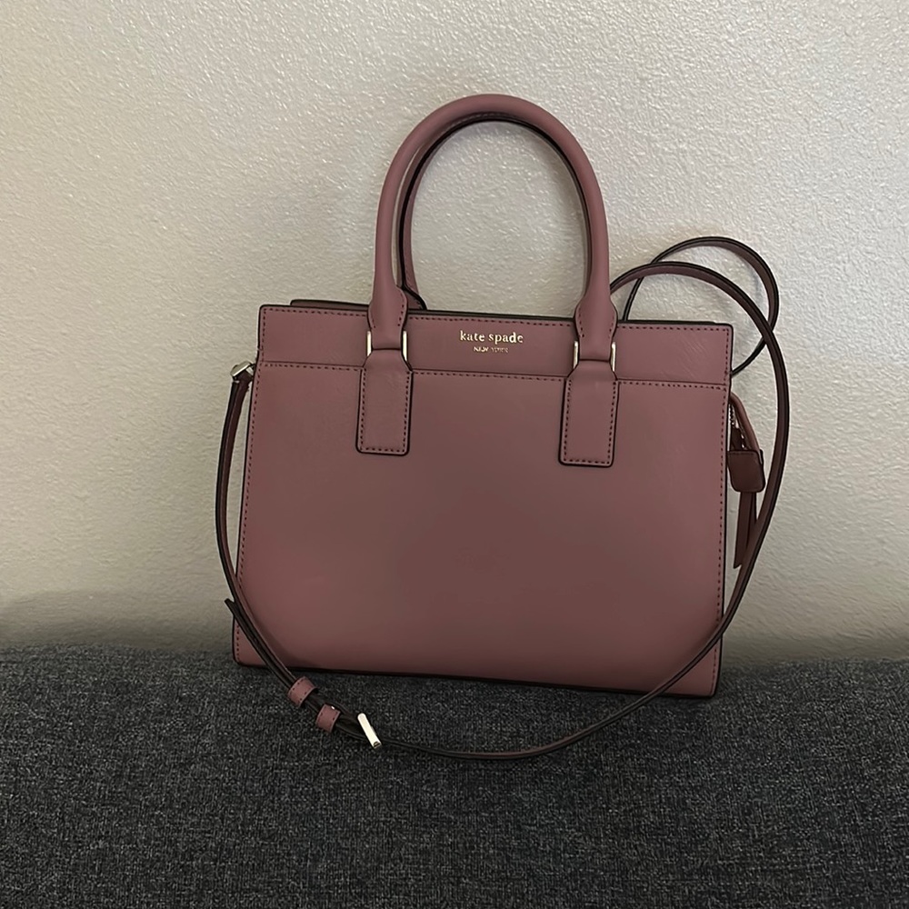Kate Spade New York Cameron Medium Satchel Dusty Peony Saffiano Leather WKRU5851